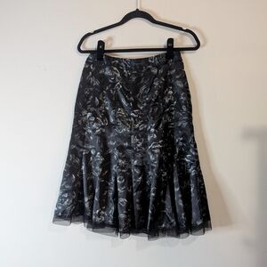 Reitmans Black and Gray A-Line Skirt